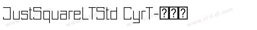 JustSquareLTStd CyrT字体转换